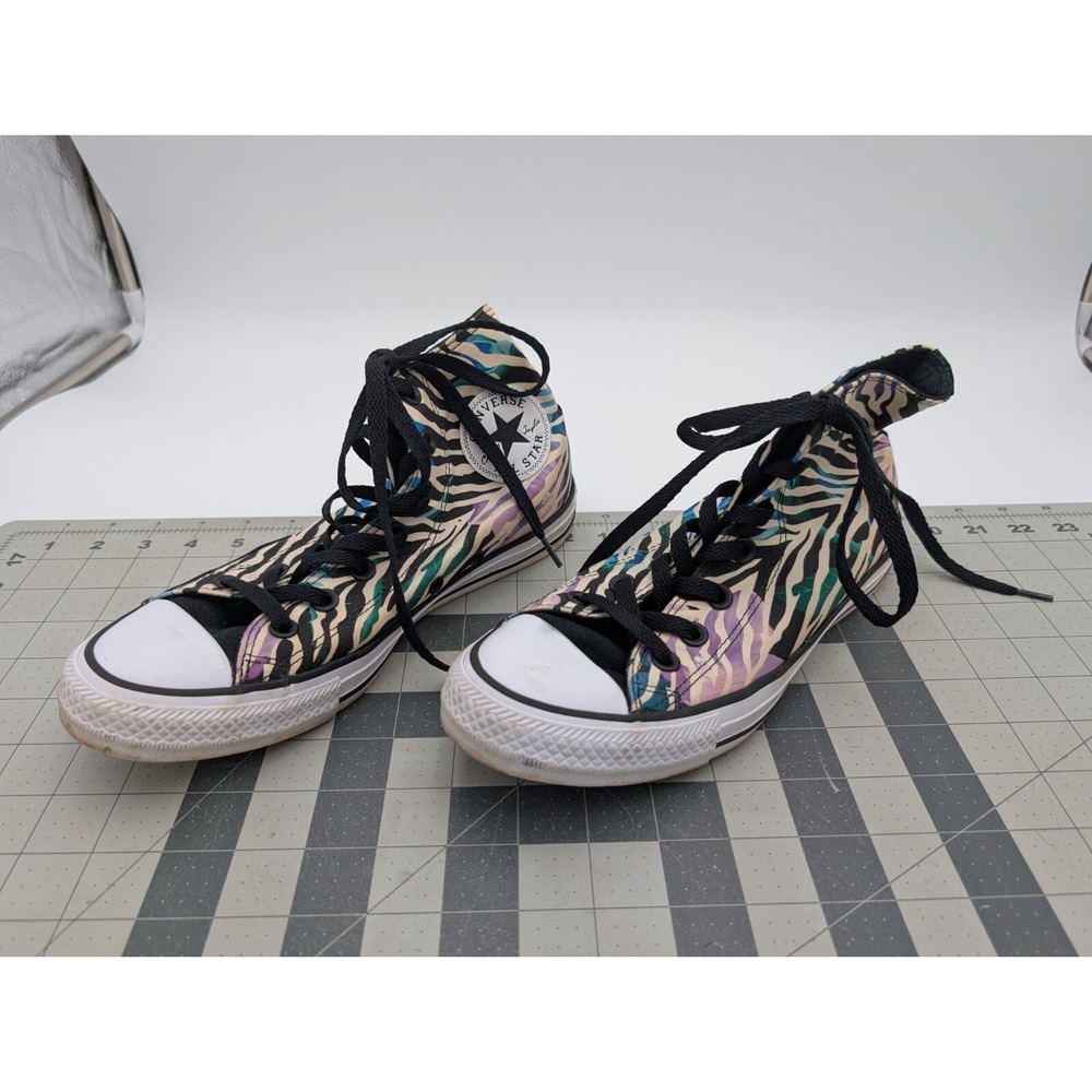 Converse All Star Womens Sneakers Size 8 Colorful Zebra - Picture 3 of 7